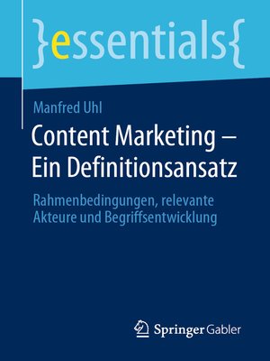 cover image of Content Marketing – Ein Definitionsansatz